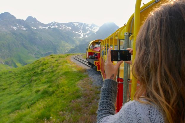 Tolle Filmaufnahmen möglich im Petit Train d’Artouste Bahnfahrt in die Pyrenäen