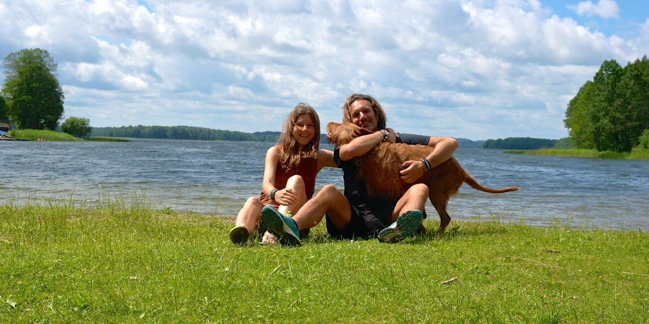 Pause am Lūšia See in Palūše Am Lūšiai-See im Nationalpark in Litauen