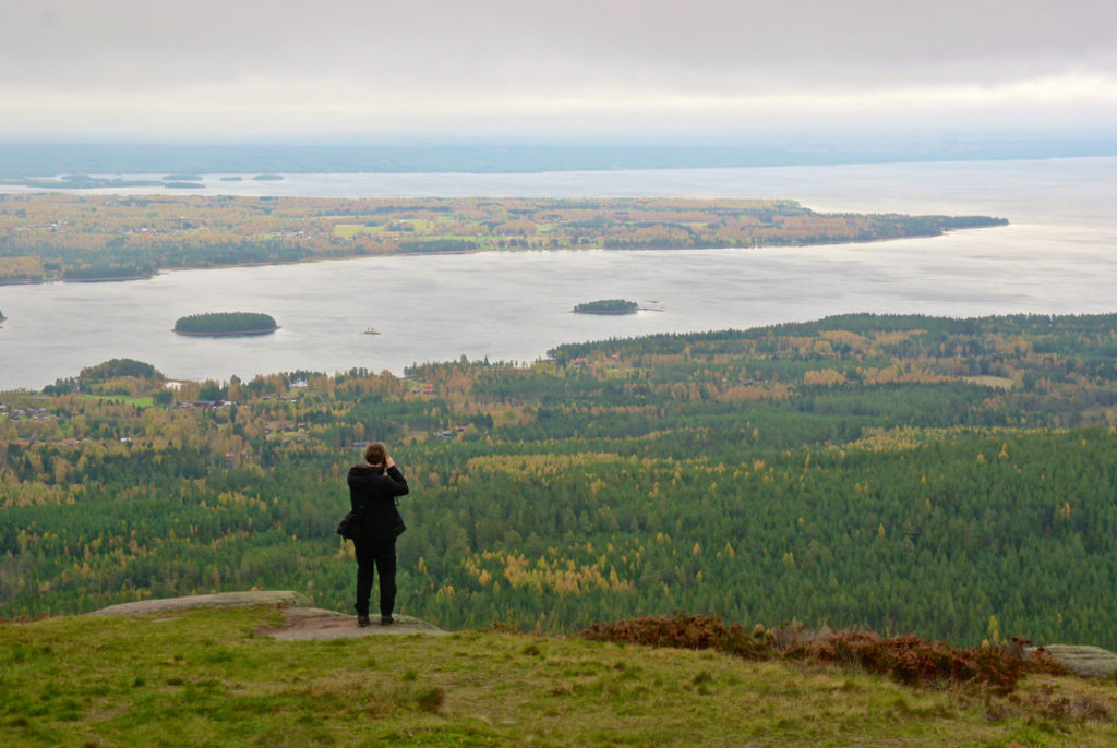 Schöne Aussichet auf Schwedens Seenlandschaft
