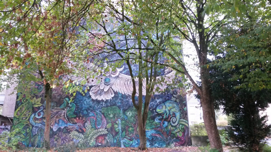 Wandbild mit Eule in Bielefeld